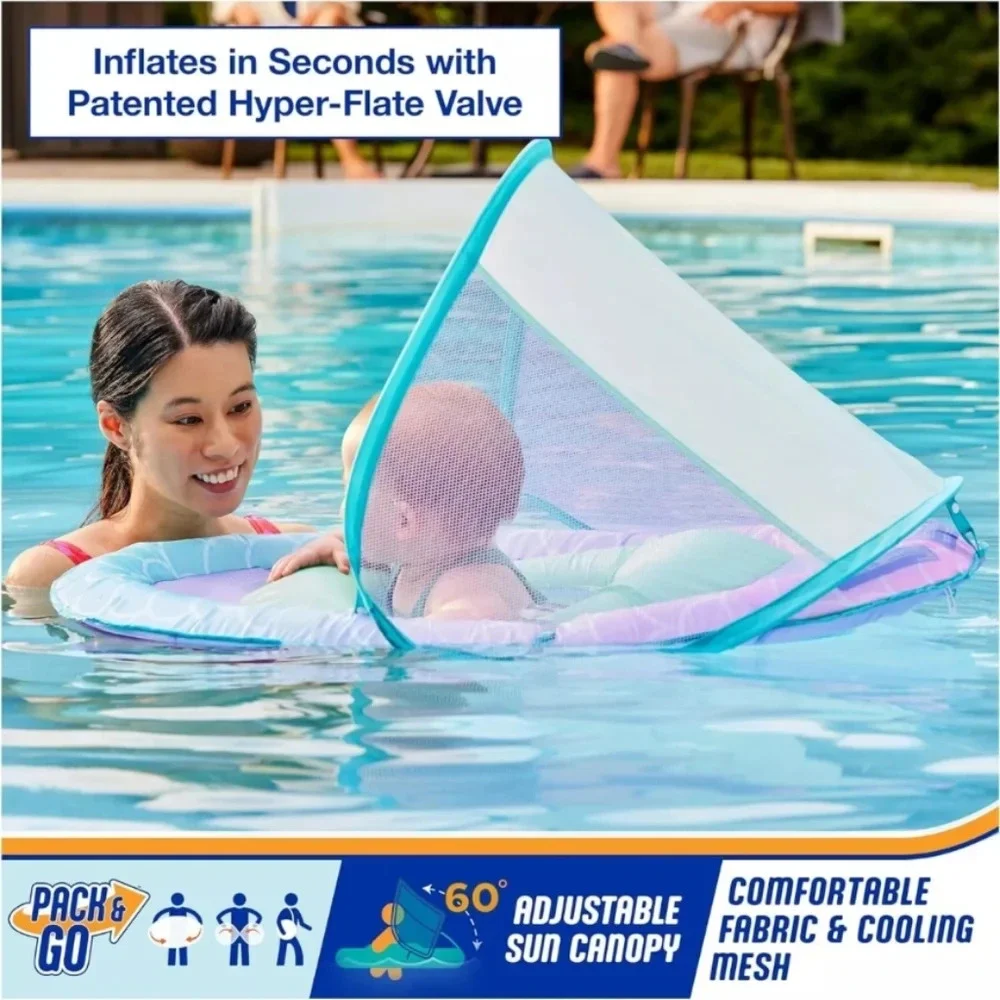 SwimWays Premium Baby Spring Float Sun Canopy Inflatable Pool Float‎
